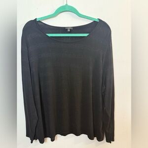 Talbot’s Women’s Long Sleeve Lightweight Black Shimmer Shirt Size 3x